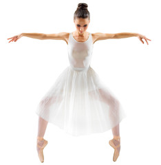 Fototapeta na wymiar Young ballerina isolated