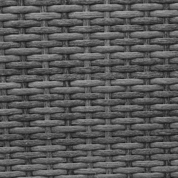 Black wicker of furniture for background and texture