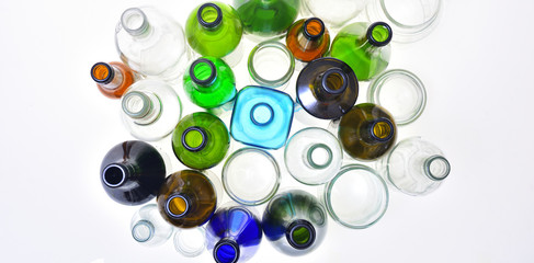 closeup of recycling glass