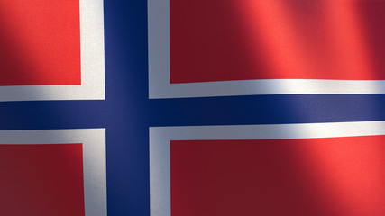 Fototapeta premium Norway flag. 3d illustration of waving flag of Norway