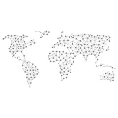 Fototapeta premium World vector map. dotes