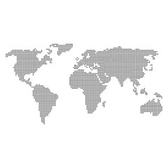 Fototapeta na wymiar World vector map. dotes