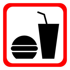 Fast food icon on a white background. Vector illustration.