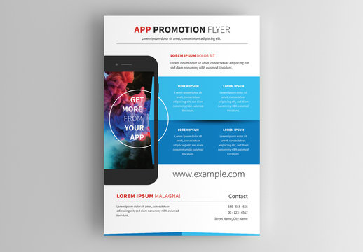 Business Flyer Layout with Smartphone Element