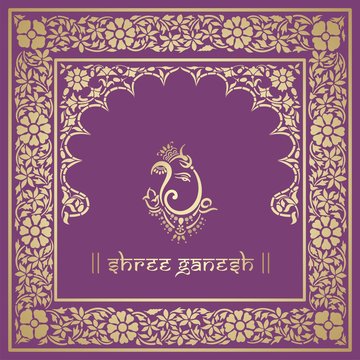 Ganesha, wedding card, royal Rajasthan, India