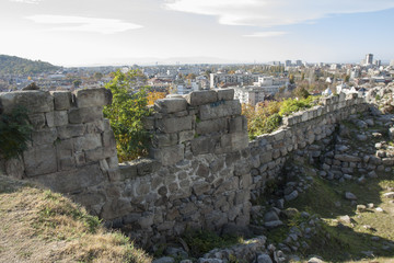 Fototapeta premium PLOVDIV, BULGARIA - NOVEMBER 09, 2015: Ruins of ancient town Phi