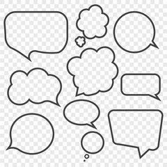 Speech bubbles set