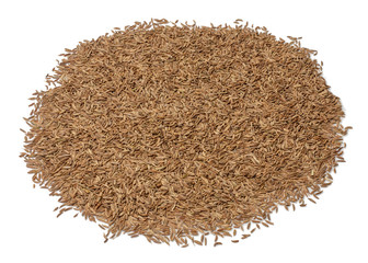 caraway in a basket isolated on white background