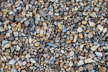 Overview of gravel driveway footpath