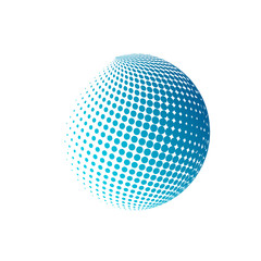 Halftone globe sign