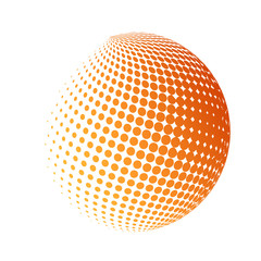 Halftone globe sign