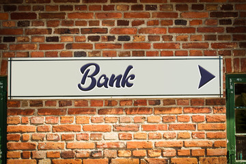 Fototapeta na wymiar Schild 318 - Bank