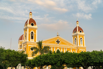 Details of the famous Cathedral in Granada, Nicaragua.