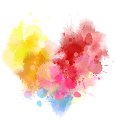 Multicolored rainbow heart