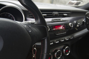 Fototapeta na wymiar Interior of a sport car