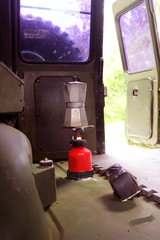 Campingkocher im Campingwagen © Peter Atkins
