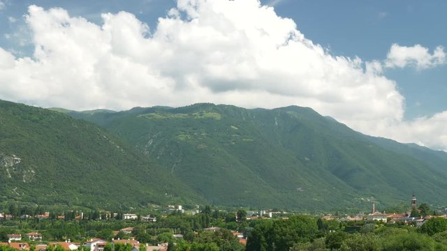 Panorama of the mountains  from Bassano del Grappa, Italy.