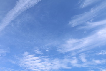 Soft Blue Sky Clear, Beautiful blue white sky fluffy clouds