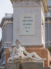Monument of Isabel Segunda at Plaza de Oriente Square in Madrid