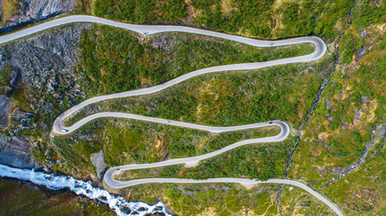 Mountain road. Myrkdalen, Norway.