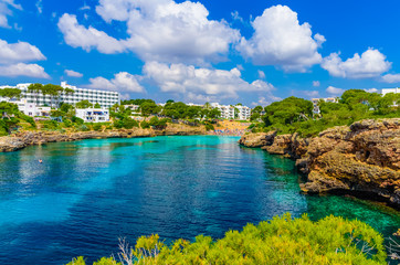 Obraz premium Esmeralda tropical beach in Mallorca island. Spain