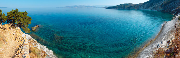 Summer morning sea coast (Albania).