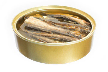 beautiful slave sprats on a white background