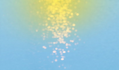 Blur Glitter effect bokeh on Surface water background, Water bokeh in the river nature