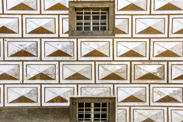 Fassade mit Sgraffito am Hradschin in Prag