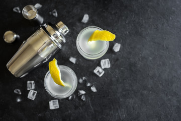 Alcohol Cocktail with Lemon