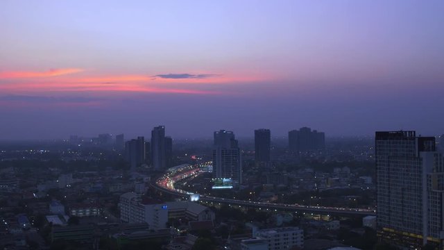 Bangkok city in sunset time
