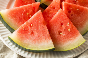 Raw Pink Organic Seedless Watermelon Slices