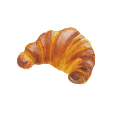  Croissant Watercolor