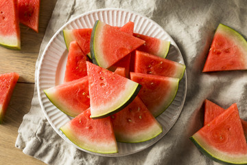 Raw Pink Organic Seedless Watermelon Slices