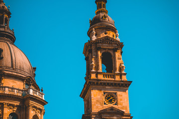 small tower of St. Stephen's Basilica in the detailed view