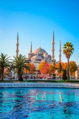 Papier Peint photo la Turquie La Mosquée Bleue, (Sultanahmet Camii), Istanbul, Turquie.