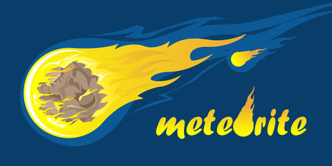 Falling meteorite with inscription  © Nikolay Zaburdaev