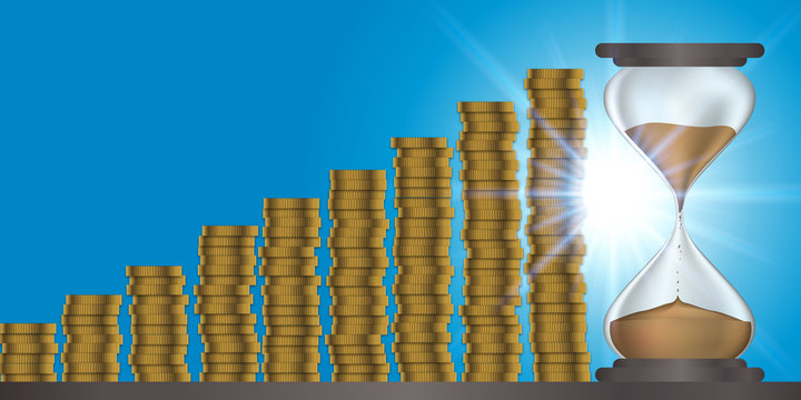argent - fortune - richesse - concept - riche - r&eacute;ussite - succ&egrave;s - gagner de l&rsquo;argent - sablier - pouvoir