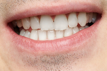 Close-up of mans smile