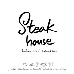 음식점 포스터 / 손으로 그린 식당 그림