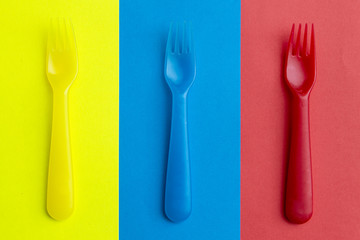 Colorful curtley fork set