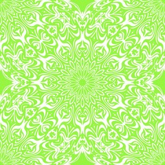 Seamless Floral pattern. Art-deco Geometric background. Modern graphic design. Vector illustration. For print, fashion