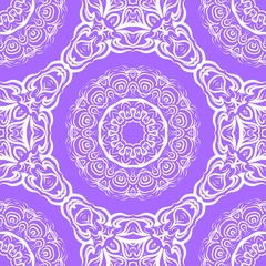 Seamless vector pattern. Geometric floral ornament. For Interior decoration, wallpaper, presentation, fashion design, print