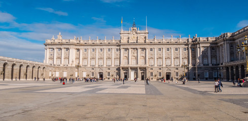 Fototapeta na wymiar The Royal Palace in Madrid called Palacio Real