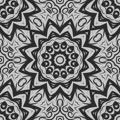 Seamless Floral pattern. Art-deco Geometric background. Modern graphic design. Vector illustration. For print, fashion
