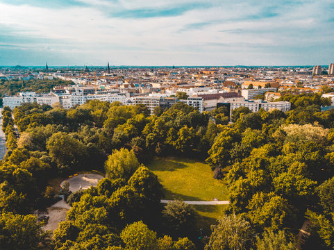 Beautiful Volkspark Friedrichshain By The Bird View