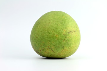 pomelo, green pomelo fruit grapefruit peel rotten isolated on white background