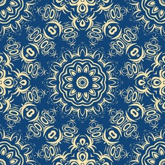 Seamless vector pattern. Geometric floral ornament. For Interior decoration, wallpaper, presentation, fashion design, print.