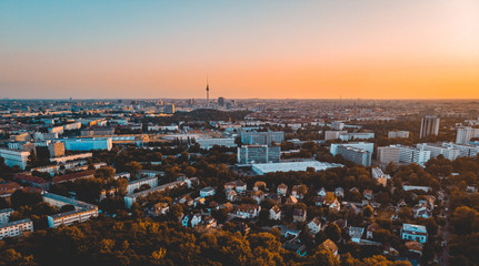 panorama of berlin with tv-tower in the background