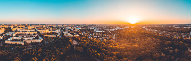 180 degree panorama of berlin at germany in the afternoon